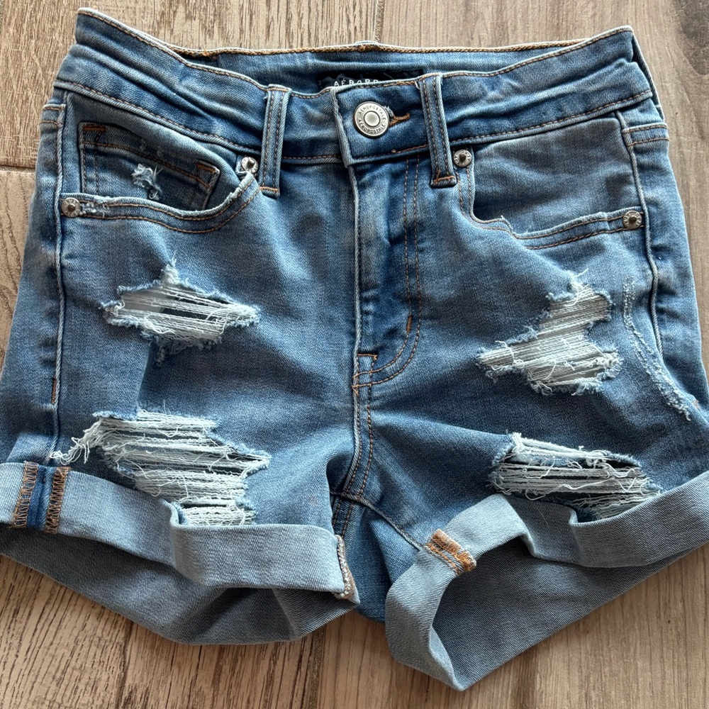 Aeropostale Distressed Denim Women Shorts size 000